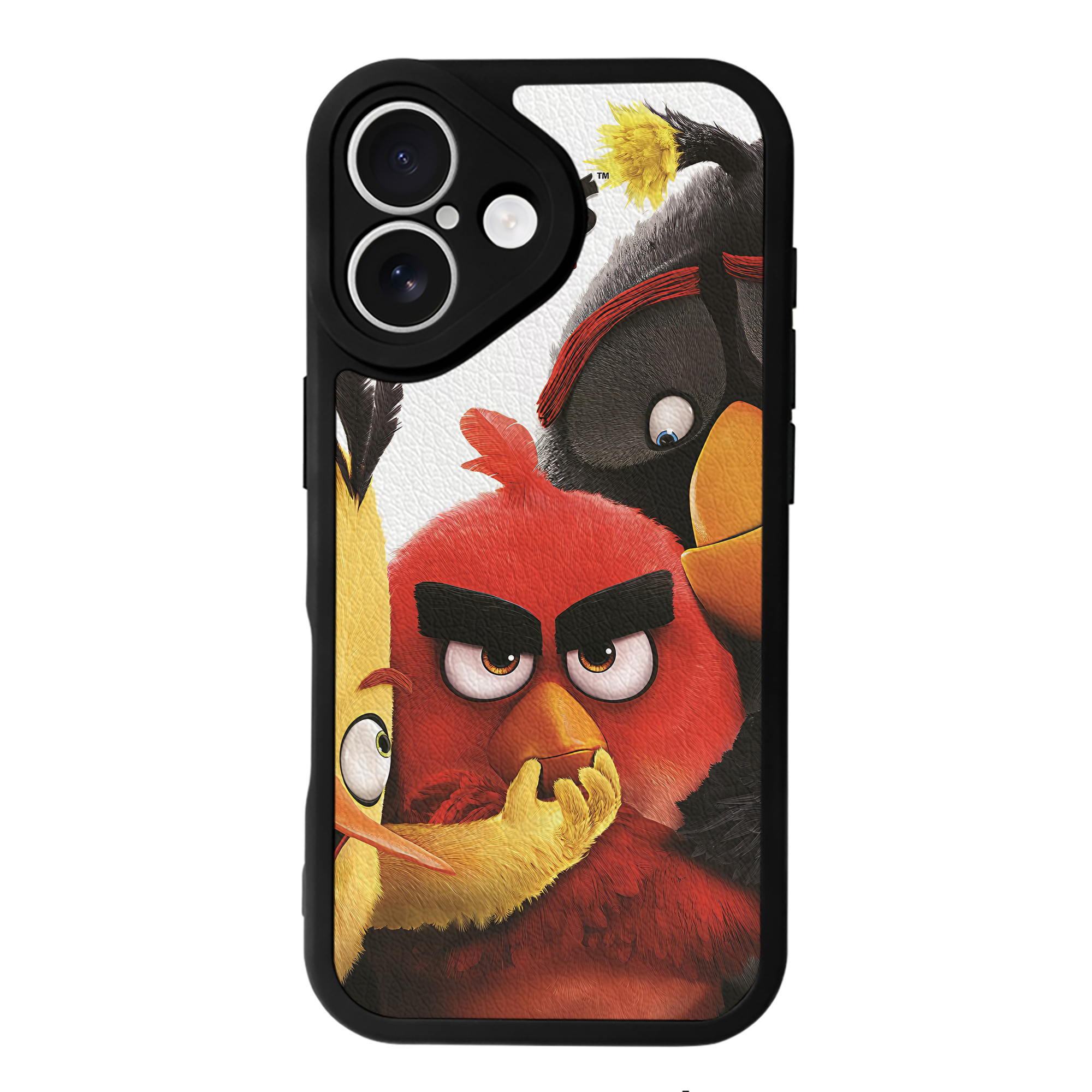 （画像用） Angry Birds アングリーバード 【iPhone 16シリーズ対応】シリコンスマホケース（レザー調） 材質：シリコン